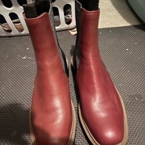 Burgundy Leather Boots